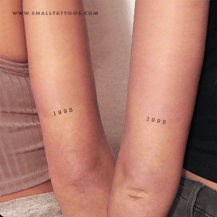 1995 Birth Year Temporary Tattoo (Set of 3) – Small Tattoos